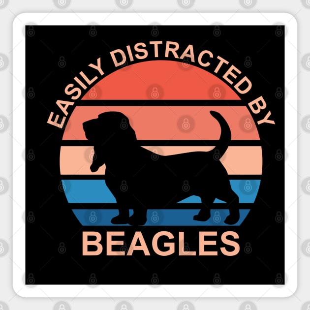 Easily Distracted By Beagles Magnet by DPattonPD